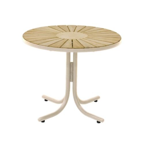 Mandalay Marguerit Loungebord Ø: 50 cm - Teak/Taupe