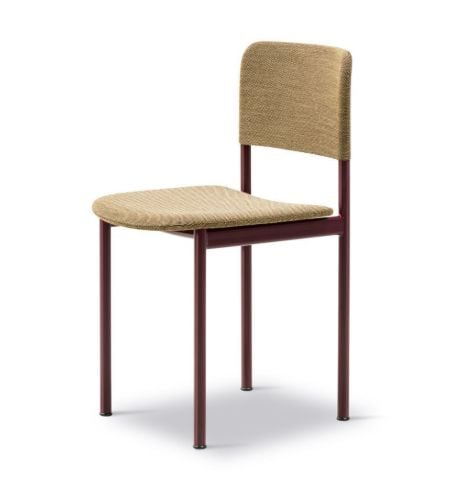 Fredericia Furniture 3414 Plan Vollpolsterstuhl SH: 45 cm – Steelcut Trio 554/Bordeaux