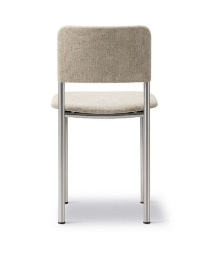 Fredericia Furniture 3414 Plan Vollgepolsterter Stuhl SH: 45 cm – Hallingdal 220/Gebürsteter Stahl
