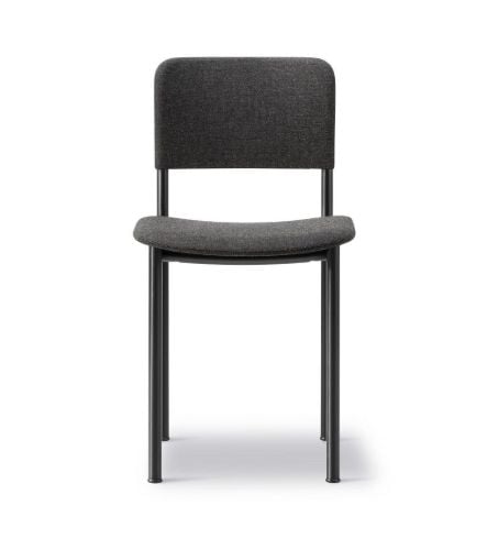 Fredericia Furniture 3414 Plan Vollpolsterstuhl SH: 45 cm – Re-Wool 198/Schwarz
