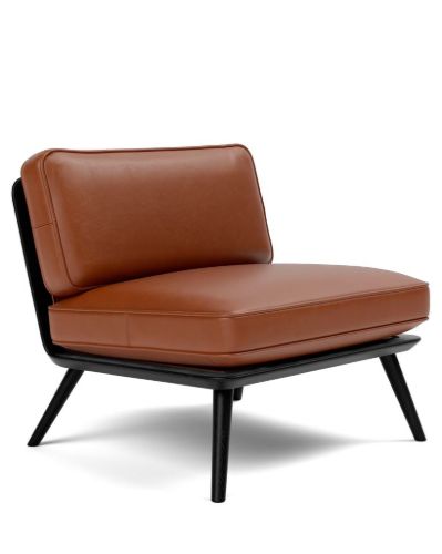 Fredericia Furniture 1710 Spine Lounge-Stuhl – Leder Cera/Ask