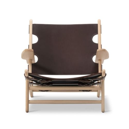 Fredericia Furniture 2229 Børge Mogensen Limited Edition Jagtstolen 75-Års Jubilæum - Olieret Ask/Mørkebrun Læder