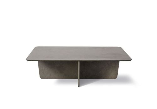 Fredericia Furniture 1965 Tableau Couchtisch 140 x 140 cm – dunkler Atlantico-Kalkstein
