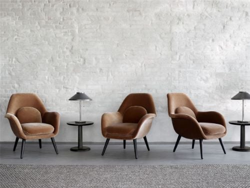 Fredericia Furniture 1280 Pon Couchtisch Ø: 35 cm – Schwarz lackierte Eiche