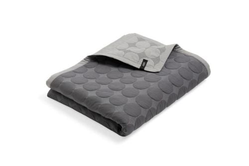 HAY Mega Dot Organic Sengetæppe 235x245 cm - Dark Grey