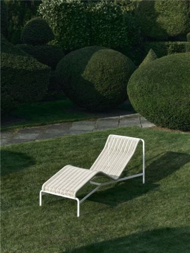HAY Palissade Cord Chaiselongue L: 164,5 cm - Cremeweiß