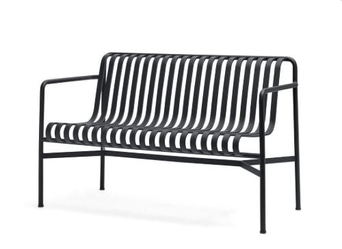 HAY Palissade Dining bench L: 128 cm - Anthracite