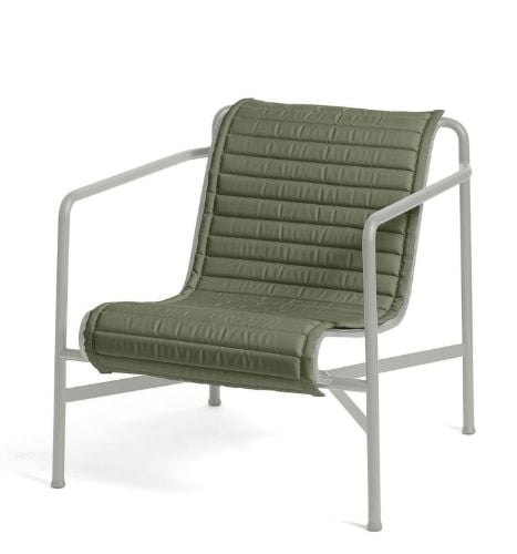 HAY Palissade Lounge Chair Niedriges gestepptes Kissen 49,5 x 117 cm – Olivgrün