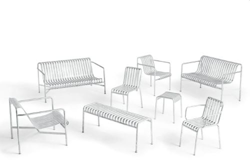 HAY Palissade Bench L: 120 cm – Feuerverzinkter Stahl