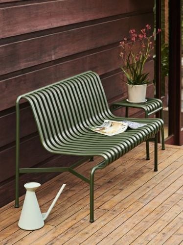 HAY Palissade Esszimmerbank ohne Armlehne L: 120 cm – Olive