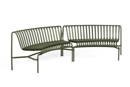 HAY Palissade Park Esszimmerbankkissen / In-In / 2er-Set L: 100 cm - Olive