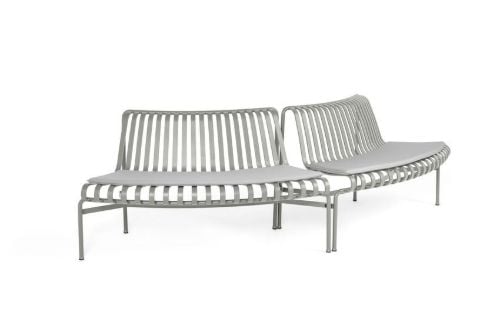 HAY Palissade Park Esszimmerbankkissen / Out-Out / 2er-Set L: 127 cm - Himmelgrau