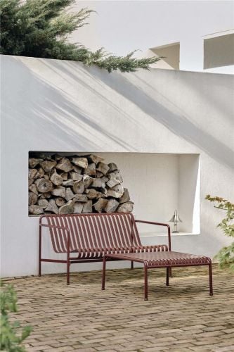 HAY Palissade Lounge Sofa L: 139 cm – Eisenrot