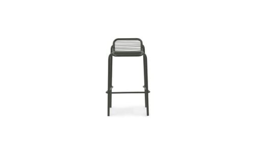 Normann Copenhagen Outdoor Vig Barhocker SH: 75 cm – Dunkelgrün