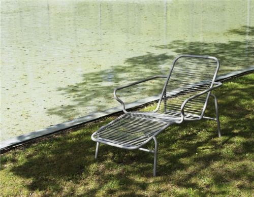 Normann Copenhagen Outdoor Vig Chaiselong Sonnenwagen L: 141 cm – Dunkelgrün