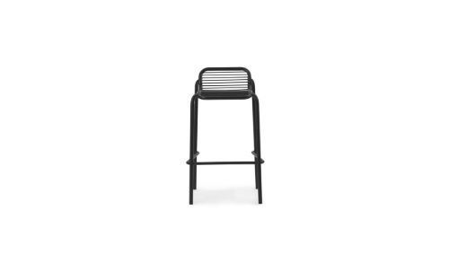Normann Copenhagen Outdoor Vig Barhocker SH: 75 cm - Schwarz