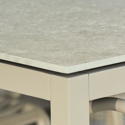 Mandalay Terra Gartentisch L: 132 cm - Aluminium/Taupe