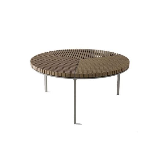 Vipp 716 Outdoor Open-Air Coffee Table Ø: 90 cm - Teak