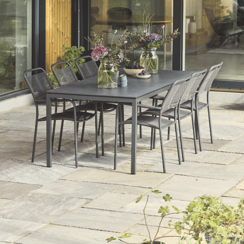 Mandalay Pure Gartentisch L: 197 cm - Aluminium/Anthrazit