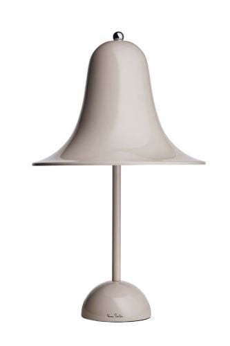 Verpan Pantop Ø23 Bordlampe H: 38 cm - Grey Sand / Glossy Feather Gray