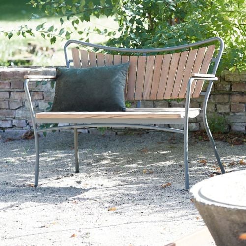 Mandalay Marguerit Gartenbank L: 112 cm - Teak/Olivgrün