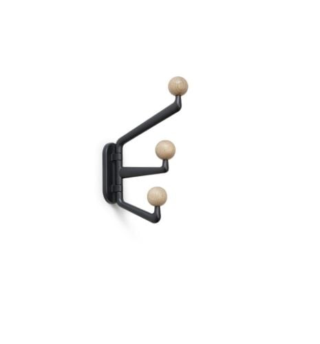 &Tradition Capture SC74 3-Aarmed Hook H: 26 cm - Graphite/Oak