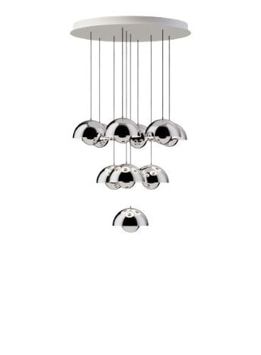&Tradition Flowerpot VP10 Chandelier 10 Pendler - Chrome-Plated