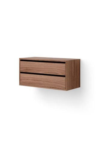 New Works Cabinet Low w. Drawers 38,4x79 cm - Walnut