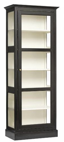 Nordal Classic Cabinet Single Vitrineskab 84 x 212 cm - Sort / Træ 
