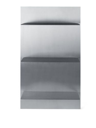 Ferm Living Lager Wall Shelf Triple H: 100 cm - Grey Aluminium 