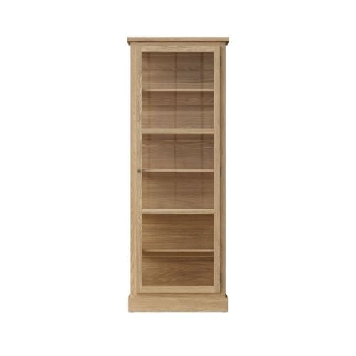 Lindebjerg Design Light Oak N1 Vitrineskab Højrehængt Dør 77x208,5 cm - Lys Egetræ
