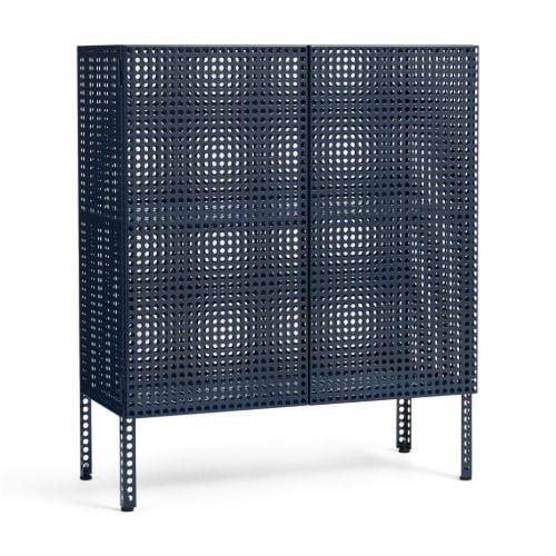 HAY Perforated Floor Cabinet Medium 106,5x89 cm - Steel/Blue
