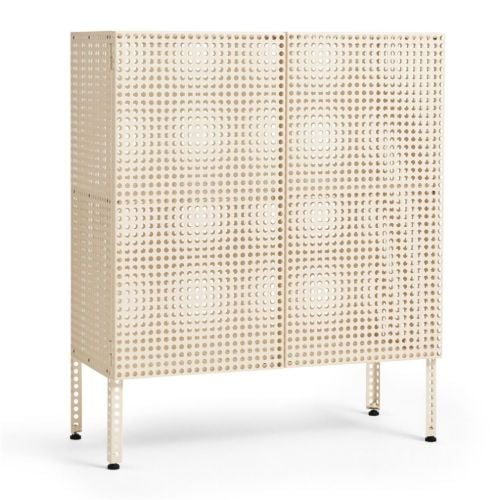 HAY Perforated Floor Cabinet Medium 106,5x89 cm - Steel/Eggshell