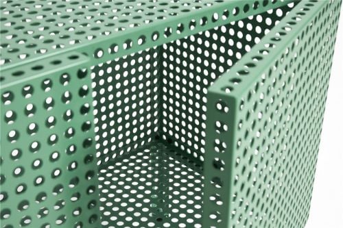 HAY Perforated Floor Cabinet Small 66,5x89 cm - Stahl/Soft Jade
