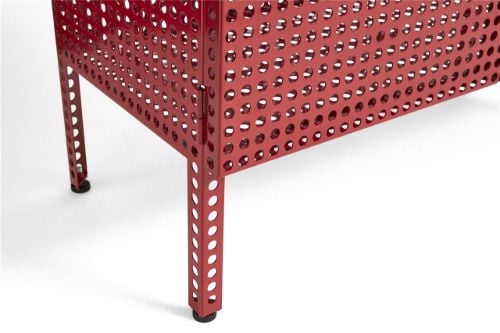 HAY Perforated Floor Cabinet Small 66,5x89 cm - Stahl/Weinrot