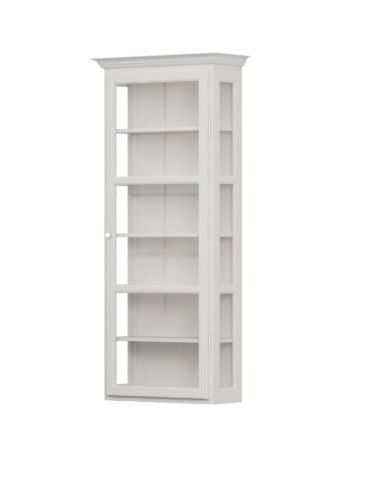 Lindebjerg Design Classic V4 Vitrine mit rechts angeschlagener Tür 70 x 170 cm – Weiß