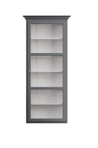 Lindebjerg Design Classic V4 Vitrineskab Højrehængt Dør 70x170 cm - Anthracite
