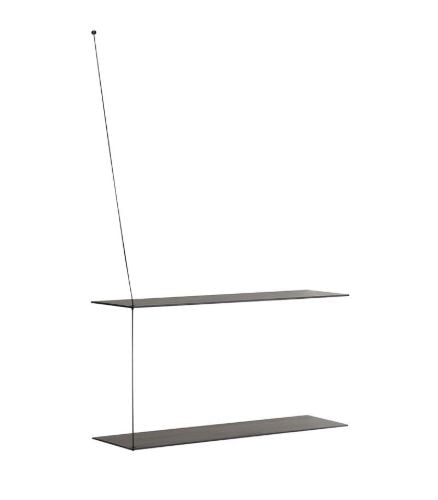 Woud Stedge Shelf 2.0 L: 80 cm - Black Painted Oak