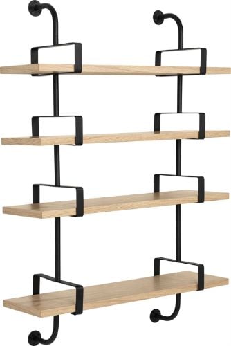 GUBI Démon Shelf, 2 Brackets, 95, 4 shelves (Oak Semi Matt Lacquered)