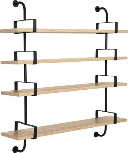 GUBI Démon Shelf, 2 Brackets, 155, 4 shelves (Oak Semi Matt Lacquered)