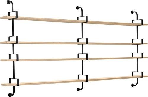 GUBI Démon Shelf, 3 Brackets, 215, 4 shelves (Oak Semi Matt Lacquered)