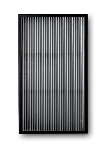 Ferm Living Haze Wall Cabinet 60x35cm - Reeded Glass/Black