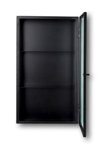 Ferm Living Haze Wandschrank 60 x 35 cm – Schilfrohrglas/Schwarz