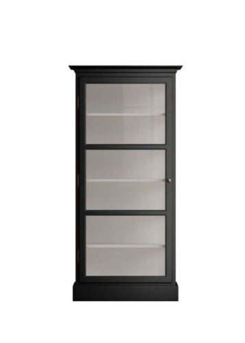 Lindebjerg Design Classic V3 Vitrineskab Venstrehængt Dør 80x170 cm - Black