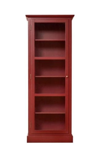Lindebjerg Design Color N1 Vitrineskab Venstrehængt Dør 70x210 cm - Red