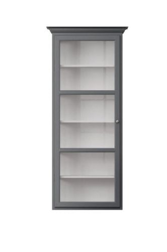 Lindebjerg Design Classic V4 Vitrineskab Venstrehængt Dør 70x170 cm - Anthracite