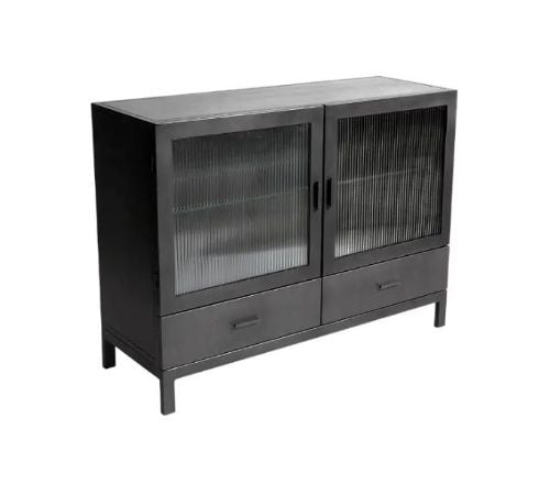 Muubs Vitrine Dallas 120x90x42 cm - Schwarz