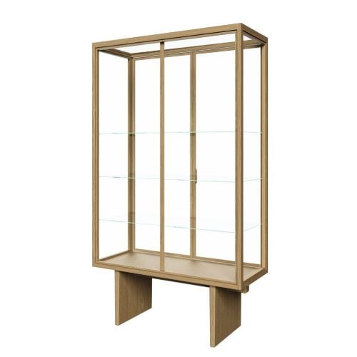 GUBI Private Vitrine H: 191 cm - Light Stained Oak/Transparent Glass