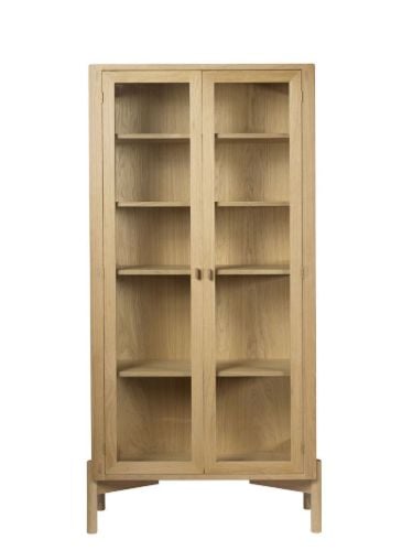 FDB Møbler A90 Boderne Vitrineskab Rasmus Appel 178x85,2x40 cm - Lakeret Eg/Natur