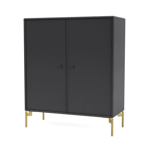 Montana Selection 1118 Cover Skab med ben 69,6x69,6 cm - 04 Anthracite / Brass